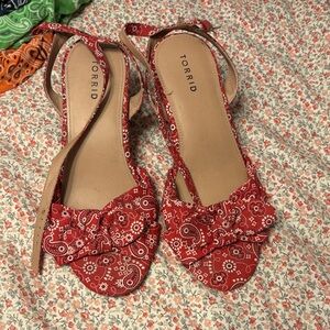 Torrid Paisley Red Sandals